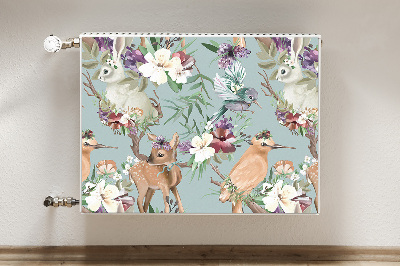 Printed radiator mat Forest animals