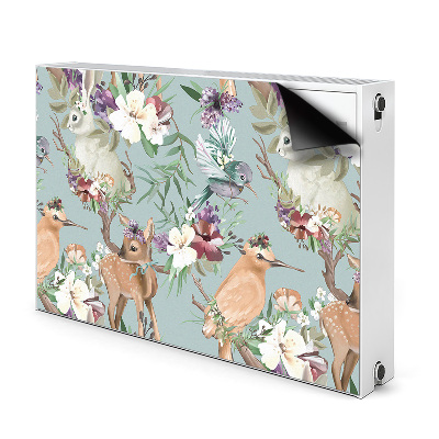 Printed radiator mat Forest animals