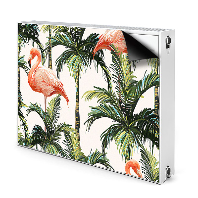 Magnetic radiator mat Flamingos