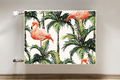 Magnetic radiator mat Flamingos