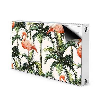 Magnetic radiator mat Flamingos