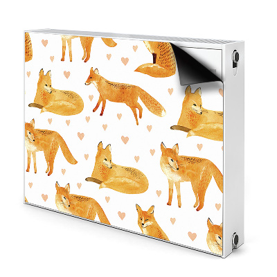 Printed radiator mat Foxes