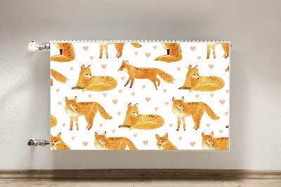 Printed radiator mat Foxes