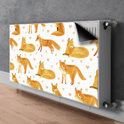 Printed radiator mat Foxes