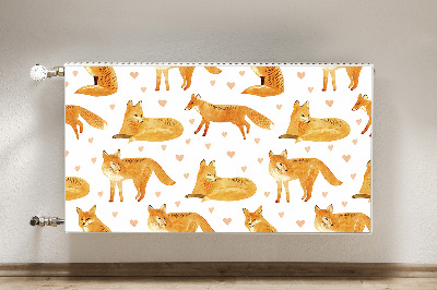 Printed radiator mat Foxes