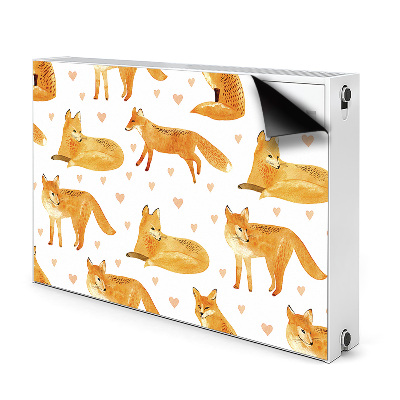 Printed radiator mat Foxes