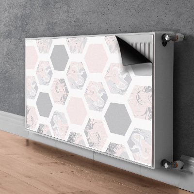 Magnetic radiator mat Hexagons