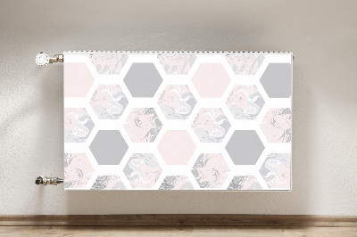 Magnetic radiator mat Hexagons