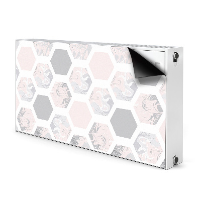 Magnetic radiator mat Hexagons