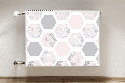 Magnetic radiator mat Hexagons