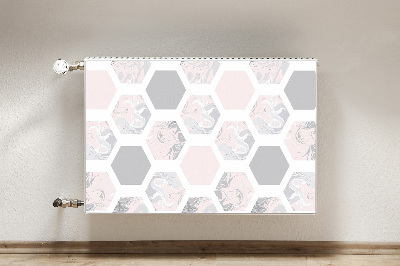 Magnetic radiator mat Hexagons