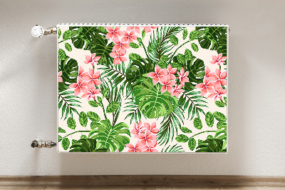 Magnetic radiator mat Hibiscus