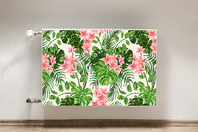 Magnetic radiator mat Hibiscus