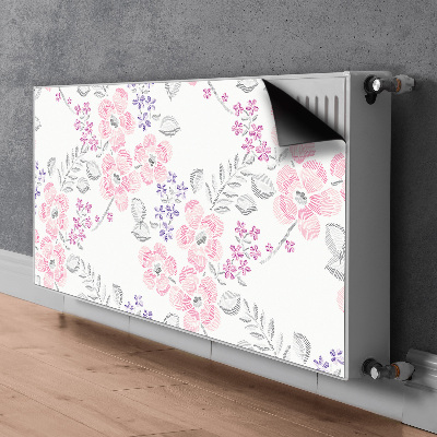 Printed radiator mat Floral pattern