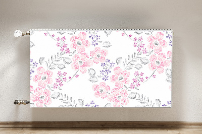 Printed radiator mat Floral pattern