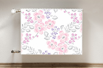 Printed radiator mat Floral pattern