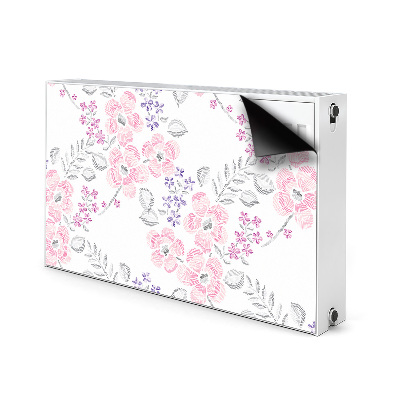 Printed radiator mat Floral pattern