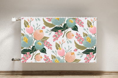 Magnetic radiator cover Painted flowers