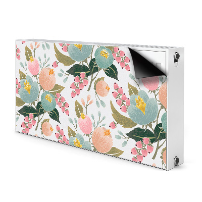 Magnetic radiator cover Painted flowers