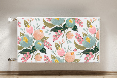 Magnetic radiator cover Painted flowers