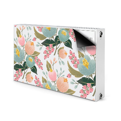 Magnetic radiator cover Painted flowers