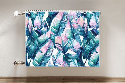 Decorative radiator cover Rainbow leaves