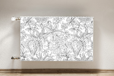 Decorative radiator cover Tropical sketch