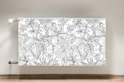 Decorative radiator cover Tropical sketch