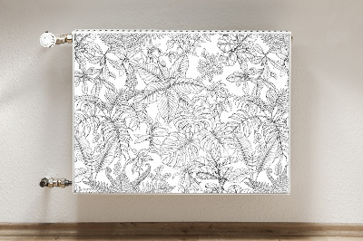 Decorative radiator cover Tropical sketch