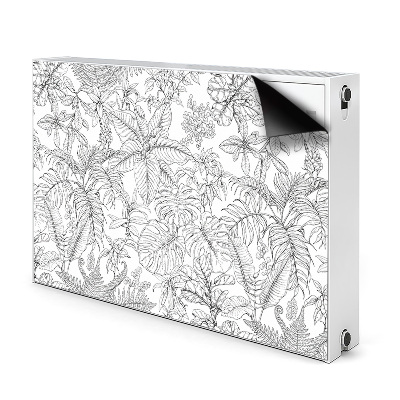 Decorative radiator cover Tropical sketch