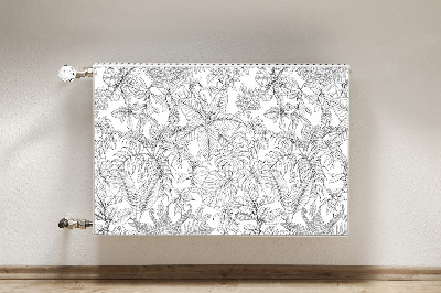 Decorative radiator cover Tropical sketch