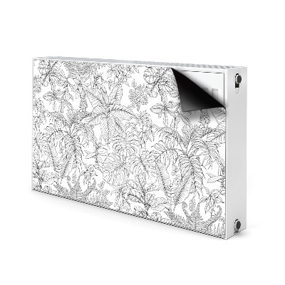 Decorative radiator cover Tropical sketch