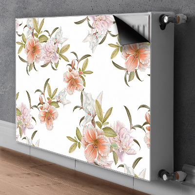 Magnetic radiator mat Spring flowers