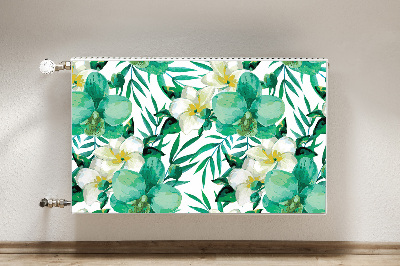 Decorative radiator mat Pastel flowers