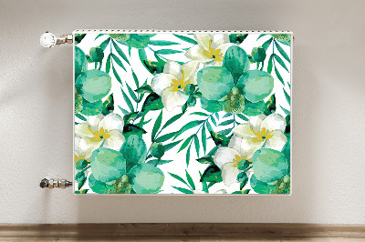 Decorative radiator mat Pastel flowers