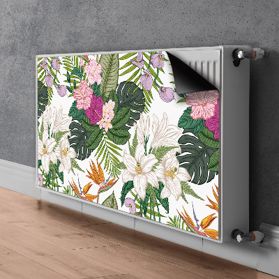 Magnetic radiator mat Exotic flowers