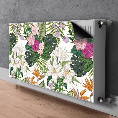 Magnetic radiator mat Exotic flowers