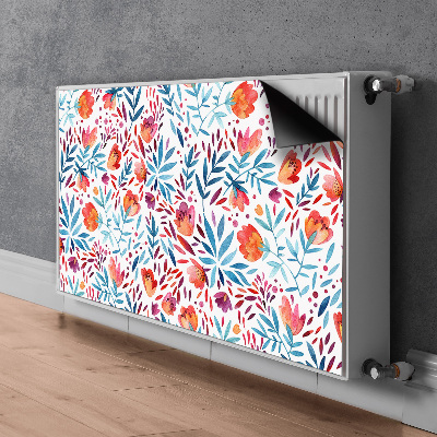 Magnetic radiator cover Vintage poppies