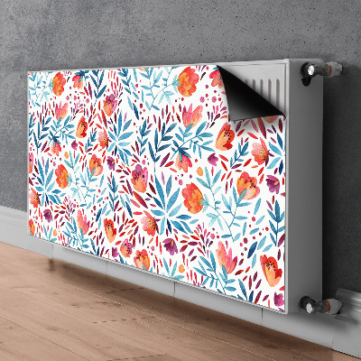 Magnetic radiator cover Vintage poppies