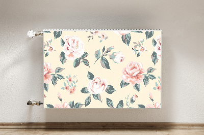 Magnetic radiator mat Vintage roses