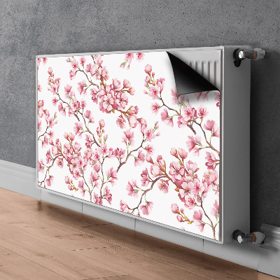 Magnetic radiator mat Pink flowers