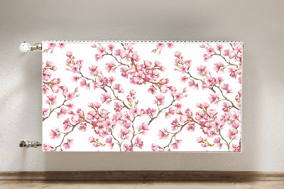 Magnetic radiator mat Pink flowers