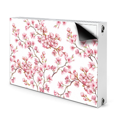 Magnetic radiator mat Pink flowers