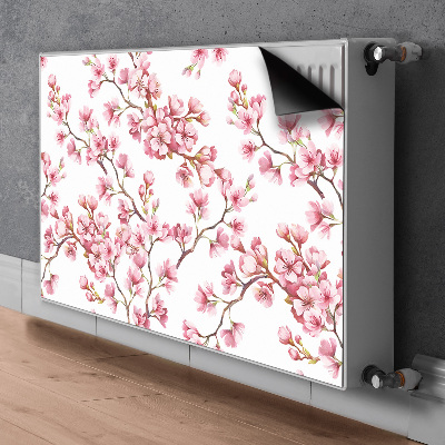 Magnetic radiator mat Pink flowers