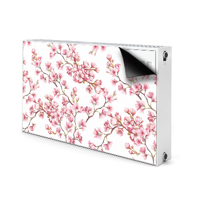 Magnetic radiator mat Pink flowers