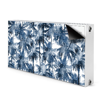 Decorative radiator cover Tropical palm trees