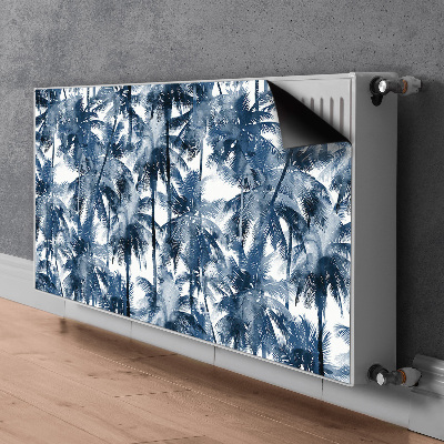 Decorative radiator cover Tropical palm trees