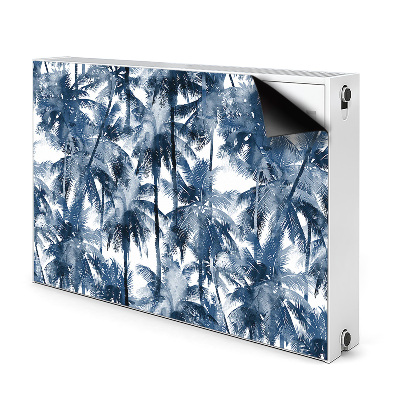 Decorative radiator cover Tropical palm trees