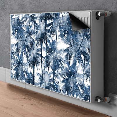 Decorative radiator cover Tropical palm trees