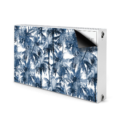 Decorative radiator cover Tropical palm trees
